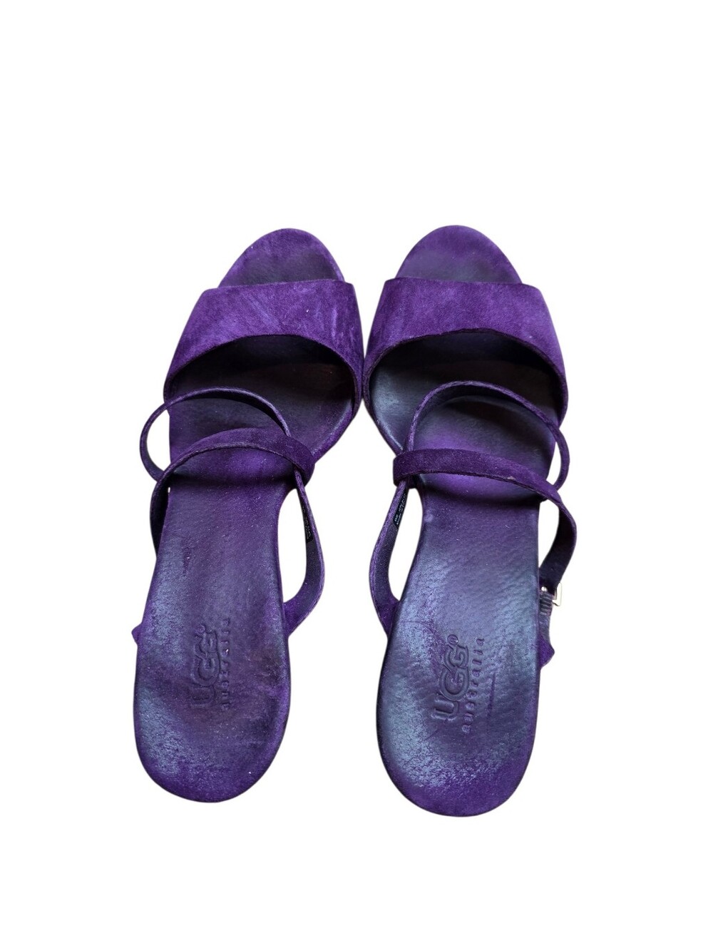 UGG Deep Purple Suede Strappy Sandals
